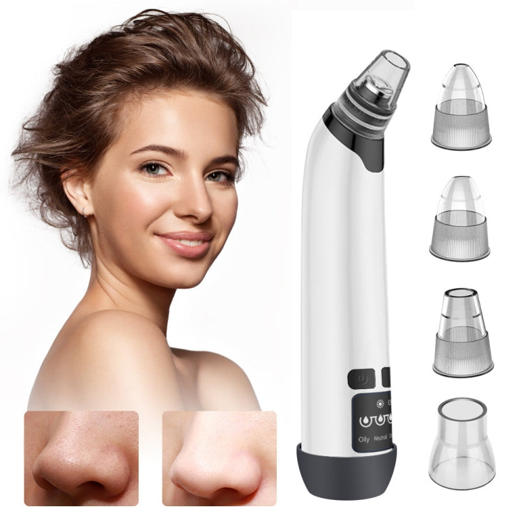 KS-X007 Electric Heating Hot Compress Pore Cleaner Home Facial Blackhead Acne Remover(White)
