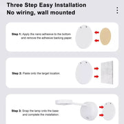 Rechargeable LED Motion Sensor Wireless Spotlight Dimmable Picture Light 2000mAH(Black)
