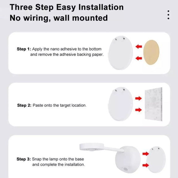 Rechargeable LED Motion Sensor Wireless Spotlight Dimmable Picture Light 2000mAH(Black)