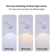 Rechargeable LED Motion Sensor Wireless Spotlight Dimmable Picture Light 2000mAH(Black)