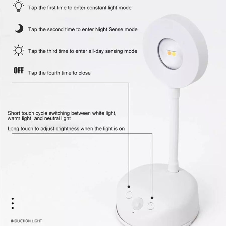 Rechargeable LED Motion Sensor Wireless Spotlight Dimmable Picture Light 1200mAH(Black)