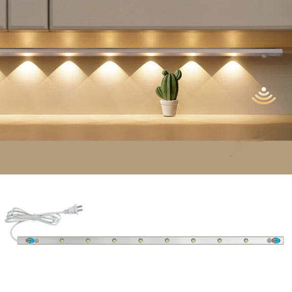 220V CN Plug Motion Sensor Wardrobe Cabinet Lamp LED Light Bar, Spec: Warm White 40cm
