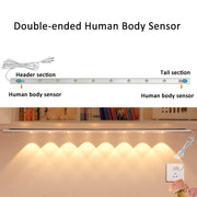 220V CN Plug Motion Sensor Wardrobe Cabinet Lamp LED Light Bar, Spec: Warm White 60cm
