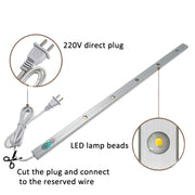 220V CN Plug Motion Sensor Wardrobe Cabinet Lamp LED Light Bar, Spec: Warm White 70cm