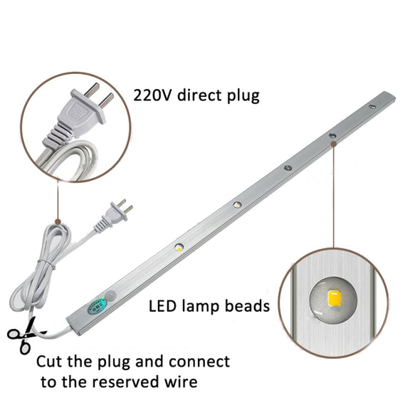 220V CN Plug Motion Sensor Wardrobe Cabinet Lamp LED Light Bar, Spec: Warm White 40cm