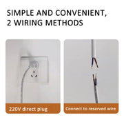 220V CN Plug Motion Sensor Wardrobe Cabinet Lamp LED Light Bar, Spec: Warm White 50cm