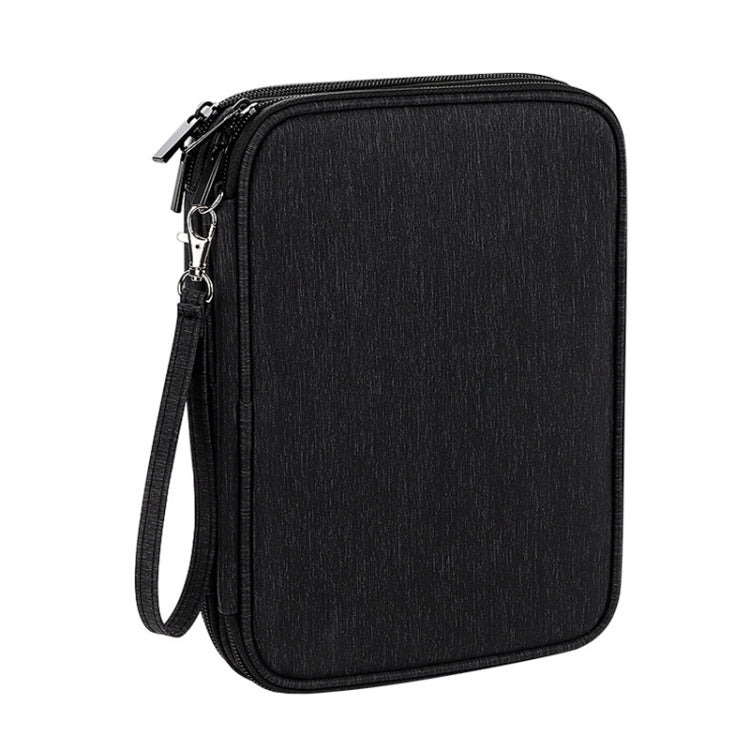 SM08 Large Capacity Water-resistant Portable Double-layer Digital Storage Bag, Size: S(Black)