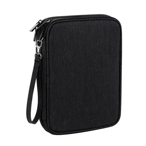 SM08 Large Capacity Water-resistant Portable Double-layer Digital Storage Bag, Size: S(Black)