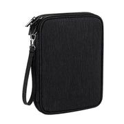 SM08 Large Capacity Water-resistant Portable Double-layer Digital Storage Bag, Size: L(Black)