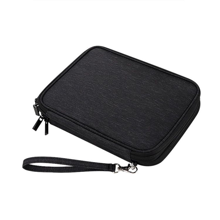 SM08 Large Capacity Water-resistant Portable Double-layer Digital Storage Bag, Size: L(Black)