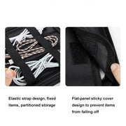 SM08 Large Capacity Water-resistant Portable Double-layer Digital Storage Bag, Size: L(Black)