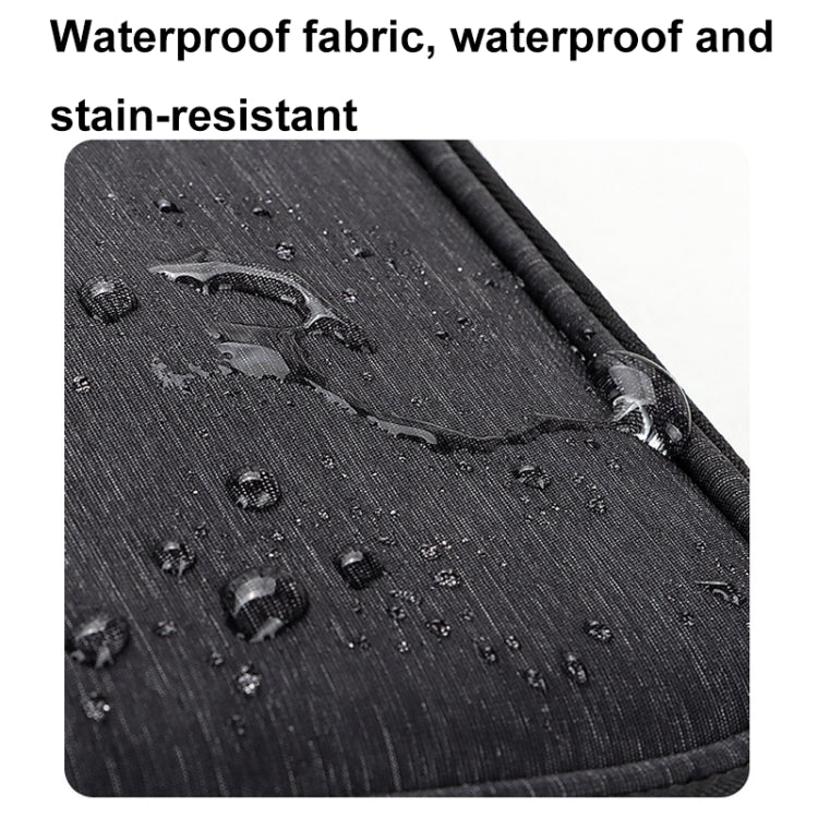 SM08 Large Capacity Water-resistant Portable Double-layer Digital Storage Bag, Size: L(Black)