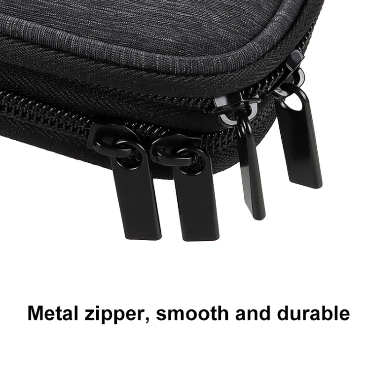 SM08 Large Capacity Water-resistant Portable Double-layer Digital Storage Bag, Size: L(Black)