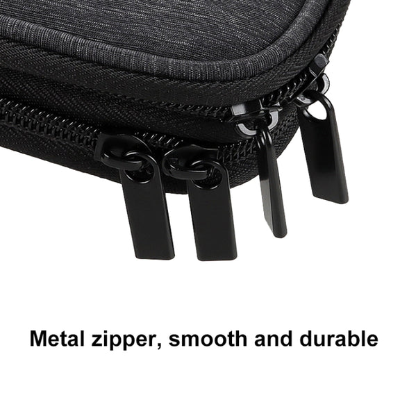 SM08 Large Capacity Water-resistant Portable Double-layer Digital Storage Bag, Size: L(Black)