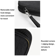 SM08 Large Capacity Water-resistant Portable Double-layer Digital Storage Bag, Size: S(Black)