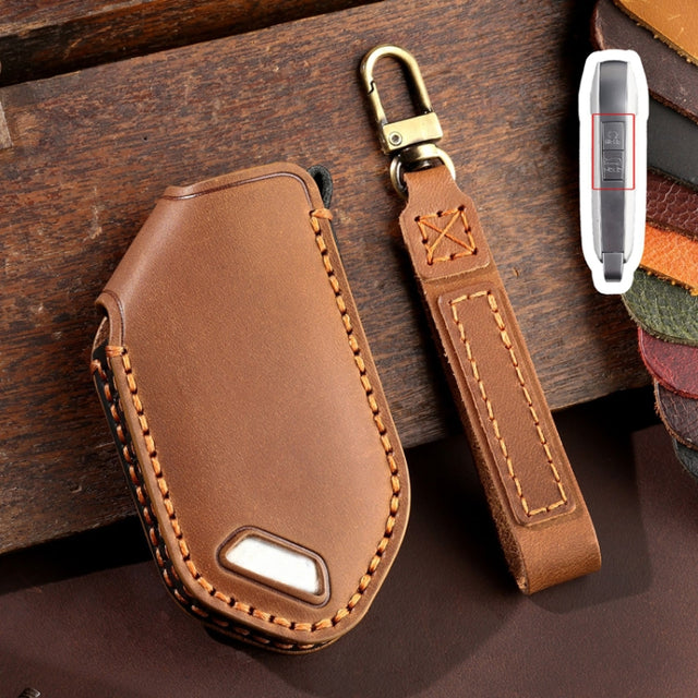 For Kia 2024 Hallmo Car Key Protective Cover, Color: 6 Keys Brown