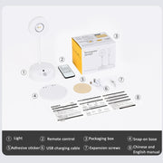Rechargeable LED Motion Sensor Wireless Spotlight With Remote Control 2000mAH White