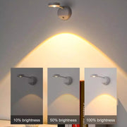 Rechargeable LED Motion Sensor Wireless Spotlight With Remote Control 1200mAH Black