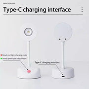 Rechargeable LED Motion Sensor Wireless Spotlight With Remote Control 2000mAH Black