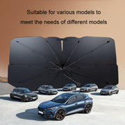 Car Windshield Titanium Sun Protection Heat Insulation Parasol(Large Gold 9957)