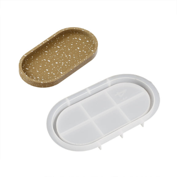 DIY Epoxy Oval Tray Dish Mold Silicone Mold for Flower Pot Base, Spec: 004