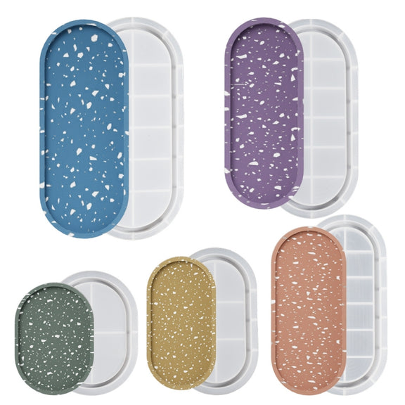 DIY Epoxy Oval Tray Dish Mold Silicone Mold for Flower Pot Base, Spec: 004