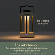 Naturehike Camping Ambient Light Outdoor Lighting Rechargeable Tent Vintage Horse Lamp(Brown)