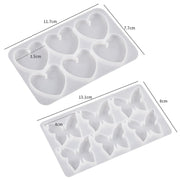DIY Crystal Glue Heart Butterfly Pendant Keychain Ornament Silicone Mold(Heart)