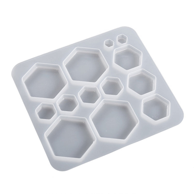 DIY Epoxy Resin Three-Dimensional Geometric Pendant Earring Silicone Mold, Spec: Hexagonal