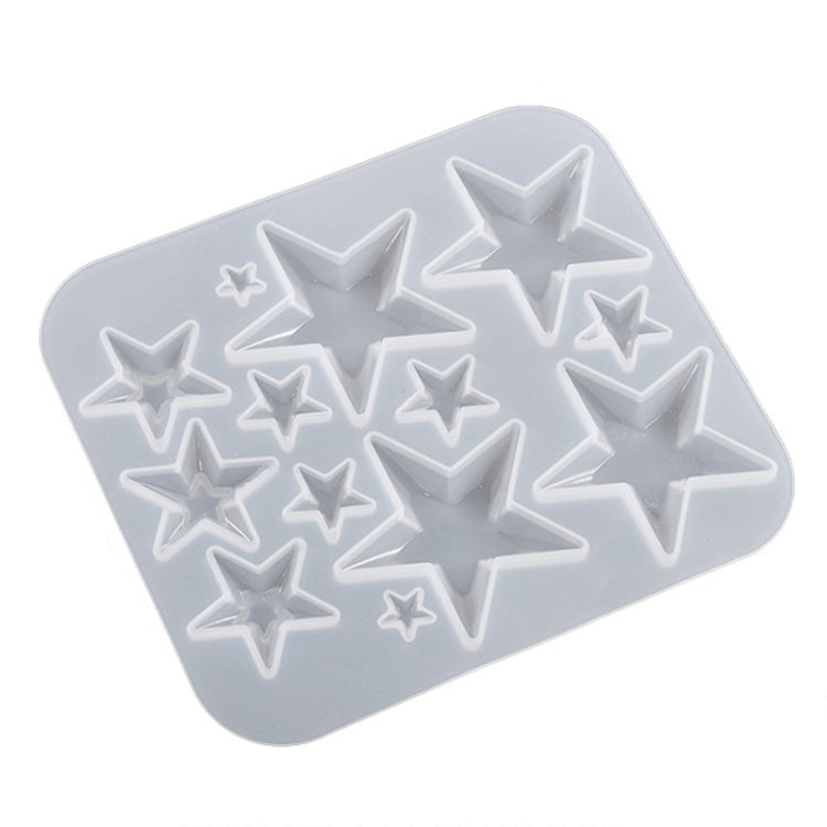 DIY Epoxy Resin Three-Dimensional Geometric Pendant Earring Silicone Mold, Spec: Pentagram