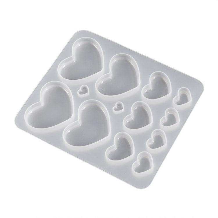 DIY Epoxy Resin Three-Dimensional Geometric Pendant Earring Silicone Mold, Spec: Heart