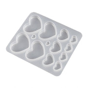 DIY Epoxy Resin Three-Dimensional Geometric Pendant Earring Silicone Mold, Spec: Heart