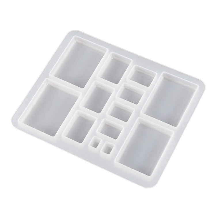 DIY Epoxy Resin Three-Dimensional Geometric Pendant Earring Silicone Mold, Spec: Rectangle