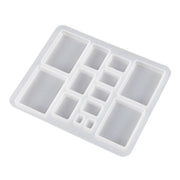 DIY Epoxy Resin Three-Dimensional Geometric Pendant Earring Silicone Mold, Spec: Rectangle