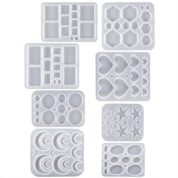 DIY Epoxy Resin Three-Dimensional Geometric Pendant Earring Silicone Mold, Spec: Hexagonal