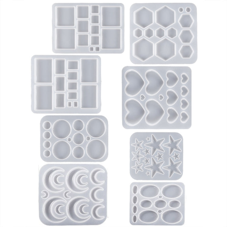 DIY Epoxy Resin Three-Dimensional Geometric Pendant Earring Silicone Mold, Spec: Oval