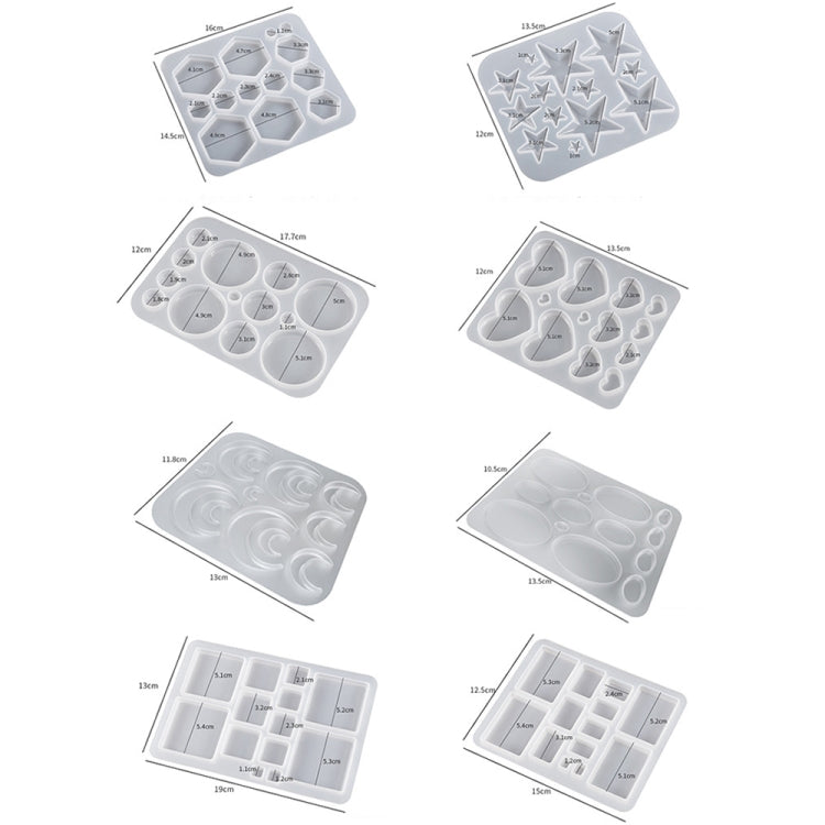 DIY Epoxy Resin Three-Dimensional Geometric Pendant Earring Silicone Mold, Spec: Hexagonal