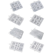 DIY Epoxy Resin Three-Dimensional Geometric Pendant Earring Silicone Mold, Spec: Round
