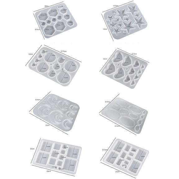 DIY Epoxy Resin Three-Dimensional Geometric Pendant Earring Silicone Mold, Spec: Round