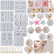 DIY Epoxy Resin Three-Dimensional Geometric Pendant Earring Silicone Mold, Spec: Hexagonal