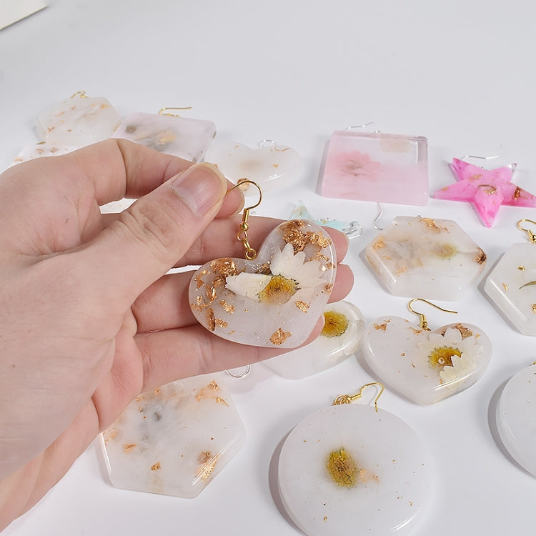 DIY Epoxy Resin Three-Dimensional Geometric Pendant Earring Silicone Mold, Spec: Hexagonal