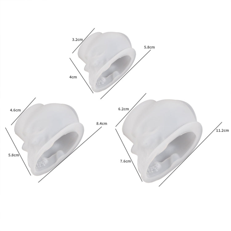 DIY Epoxy Candle Skull Keychain Pendant Silicone Mold Halloween Ornaments Mold, Spec: M