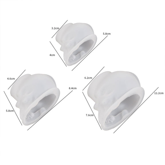 DIY Epoxy Candle Skull Keychain Pendant Silicone Mold Halloween Ornaments Mold, Spec: M