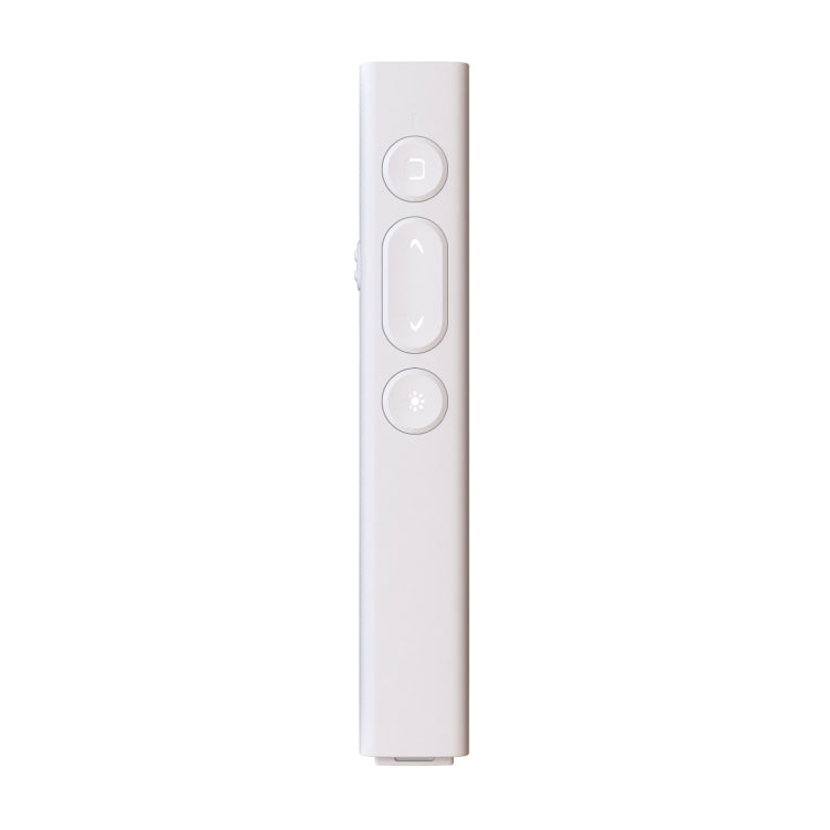 B2 2.4GHz Dual-Mode Conference PPT Wireless Page Turning Pen Multimedia Infrared Laser Pointer(White)