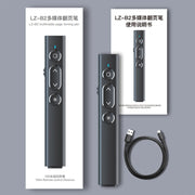 B2 2.4GHz Dual-Mode Conference PPT Wireless Page Turning Pen Multimedia Infrared Laser Pointer(Black)