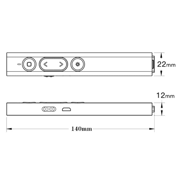 B2 2.4GHz Dual-Mode Conference PPT Wireless Page Turning Pen Multimedia Infrared Laser Pointer(Black)