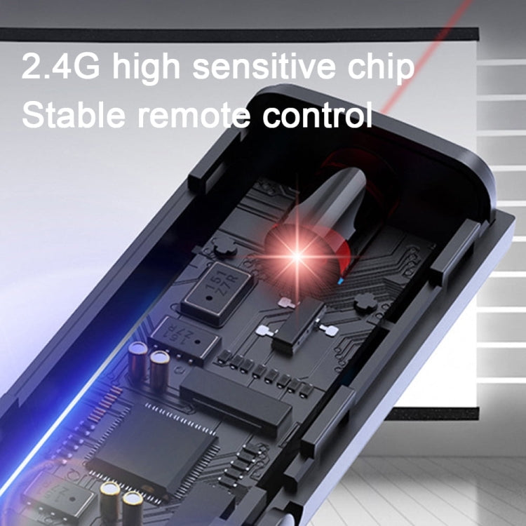 B2 2.4GHz Dual-Mode Conference PPT Wireless Page Turning Pen Multimedia Infrared Laser Pointer(Black)