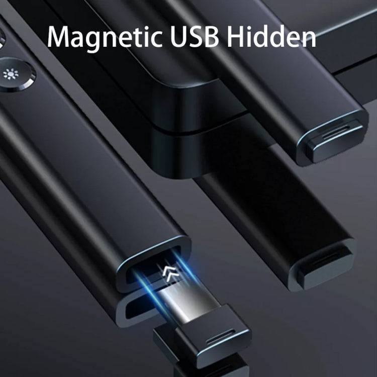B2 2.4GHz Dual-Mode Conference PPT Wireless Page Turning Pen Multimedia Infrared Laser Pointer(Black)