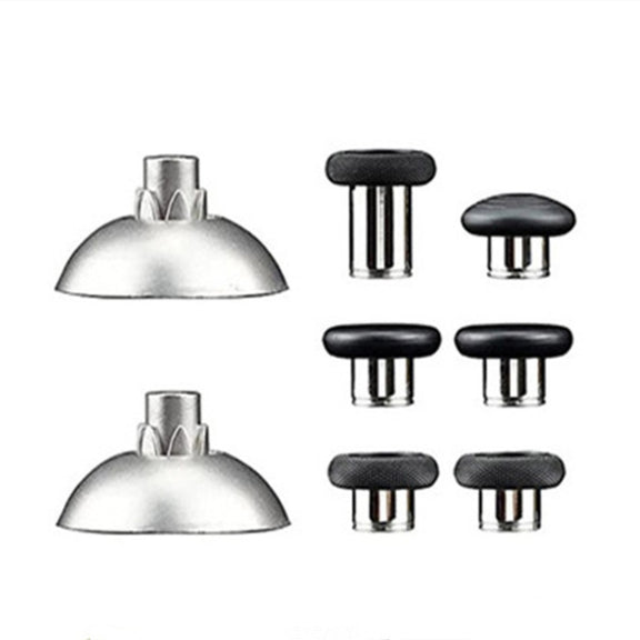 For PS4 Joystick 8pcs /Set Gamepad Metal Buttons Mushroom Head Magnetic Base Cross Keys Accessory Set