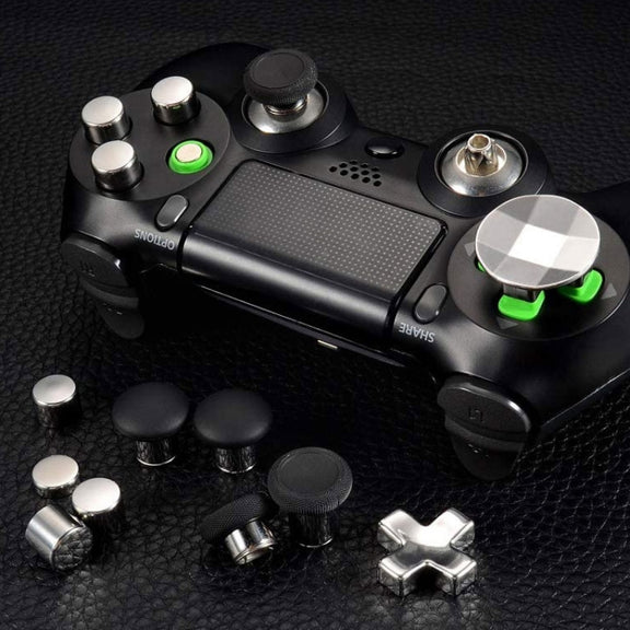 For PS4 20pcs /Set Gamepad Metal Buttons Mushroom Head Magnetic Base Cross Keys Accessory Set